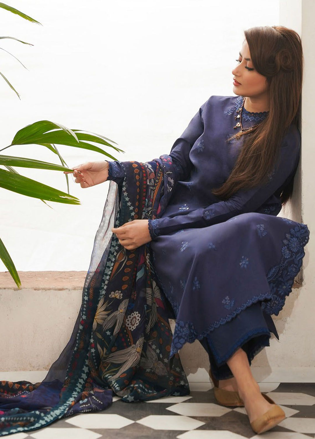 Afsanah by Seran Embroidered Lawn Suits Unstitched 3 Piece SRN24AF D-13 Mihrimah - Spring Summer Collection