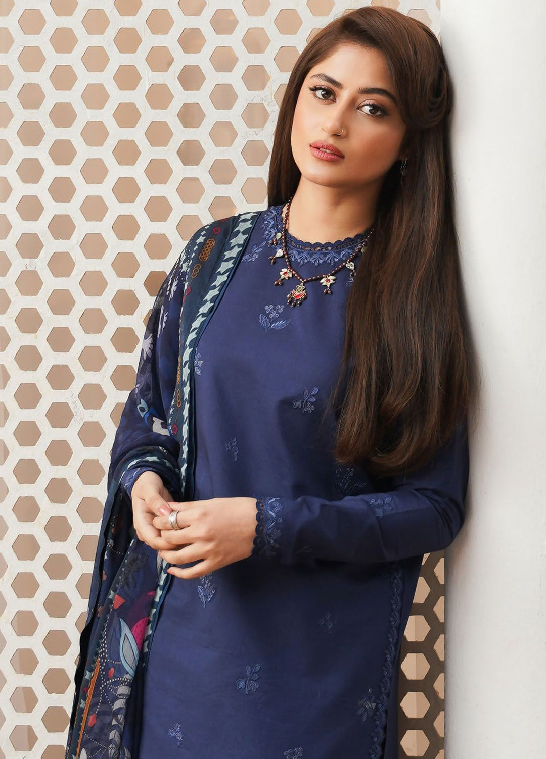 Afsanah by Seran Embroidered Lawn Suits Unstitched 3 Piece SRN24AF D-13 Mihrimah - Spring Summer Collection