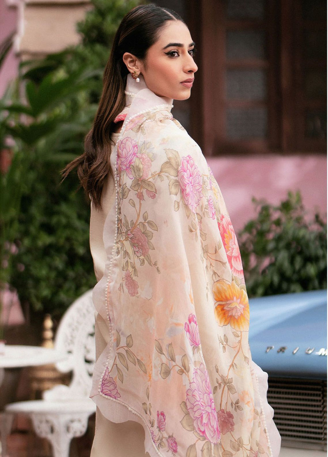 Afsanah by Seran Embroidered Lawn Suits Unstitched 3 Piece SRN24AF D-15 Farina - Spring Summer Collection