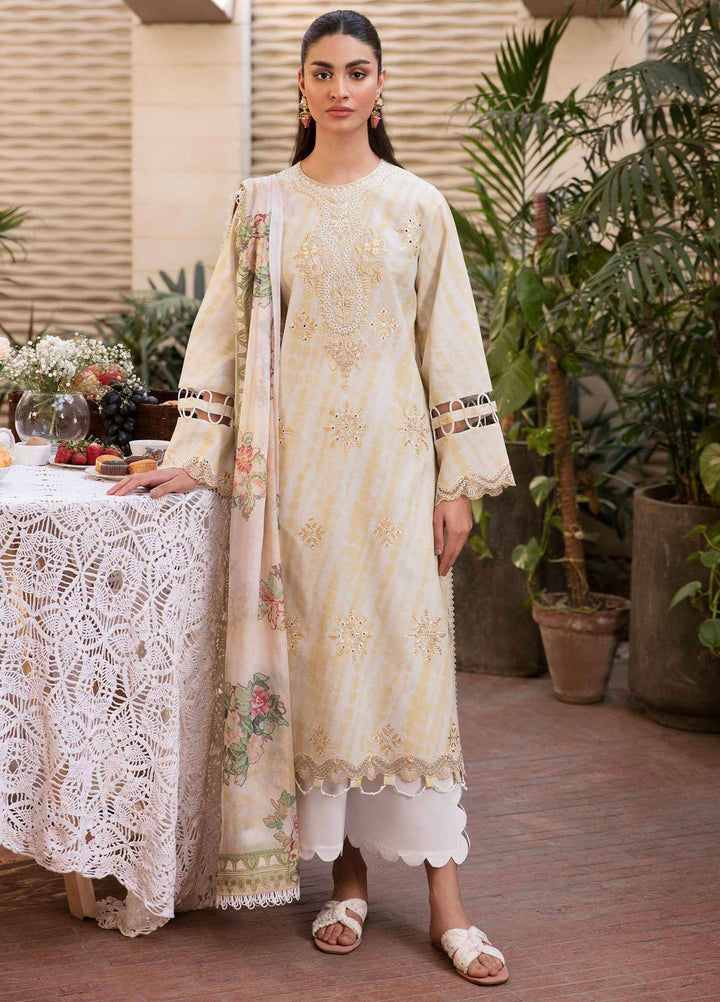 Seran Luxury Pret Embroidered Lawn 3 Piece Dress SRN23PA D-08 Jehan