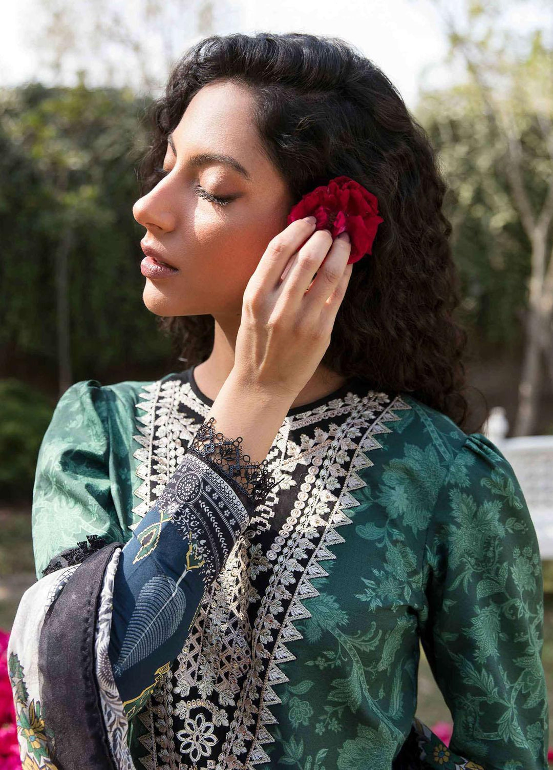 Afsanah By Seran Embroidered Lawn Suits Unstitched 3 Piece SRN23A D-01 Anjuman - Summer Collection