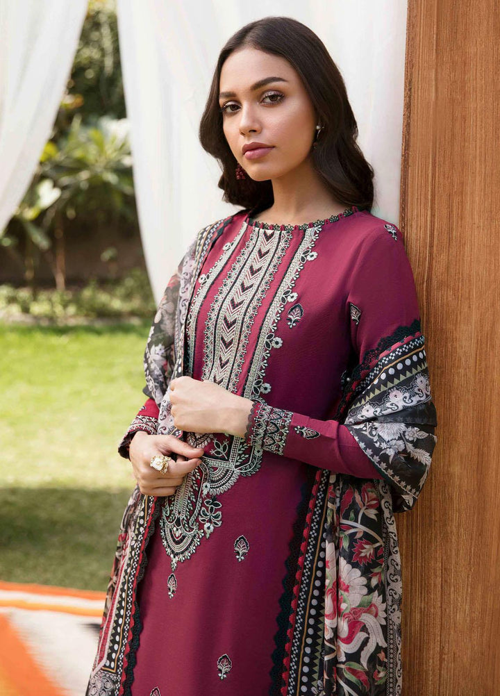Afsanah By Seran Embroidered Lawn Suits Unstitched 3 Piece SRN23A D-07 Maahru - Summer Collection