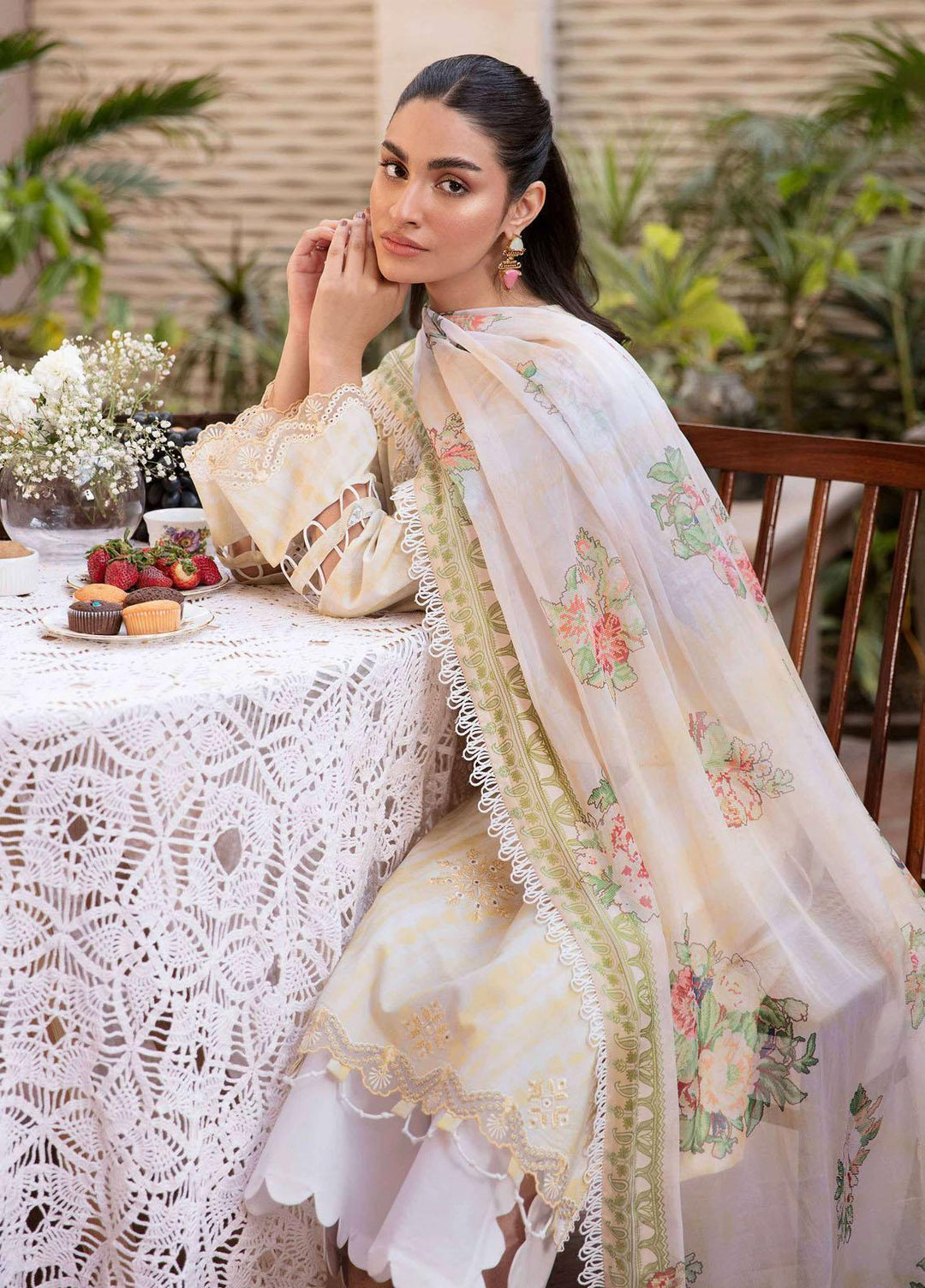 Afsanah By Seran Embroidered Lawn Suits Unstitched 3 Piece SRN23A D-08 Jehan - Summer Collection