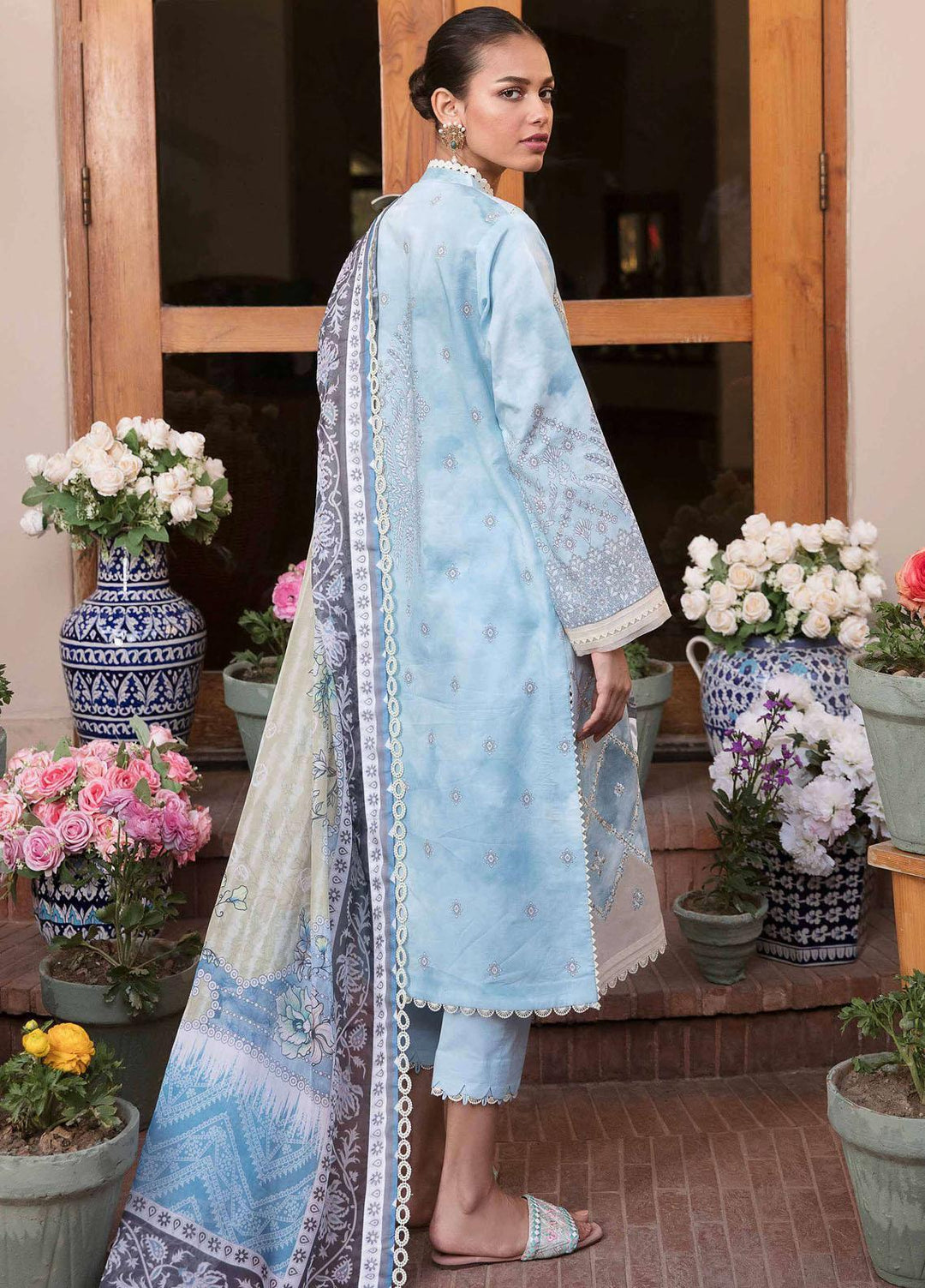 Afsanah By Seran Embroidered Lawn Suits Unstitched 3 Piece SRN23A D-10 Fasana - Summer Collection