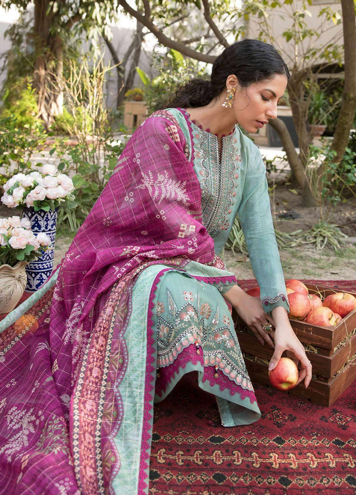 Afsanah By Seran Embroidered Lawn Suits Unstitched 3 Piece SRN23A D-12 Jabeen - Summer Collection