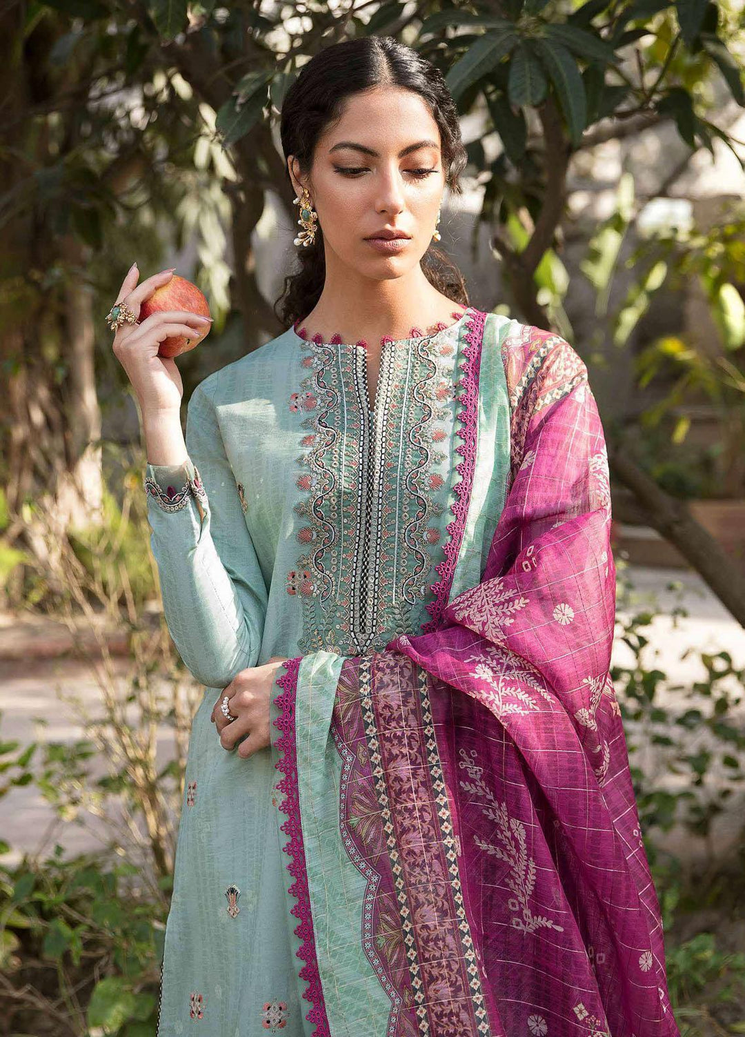 Afsanah By Seran Embroidered Lawn Suits Unstitched 3 Piece SRN23A D-12 Jabeen - Summer Collection