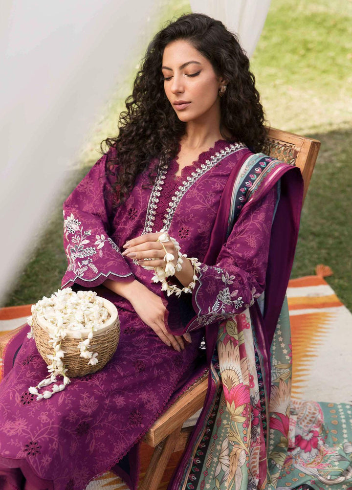 Afsanah By Seran Embroidered Lawn Suits Unstitched 3 Piece SRN23A D-14 Gul - Summer Collection