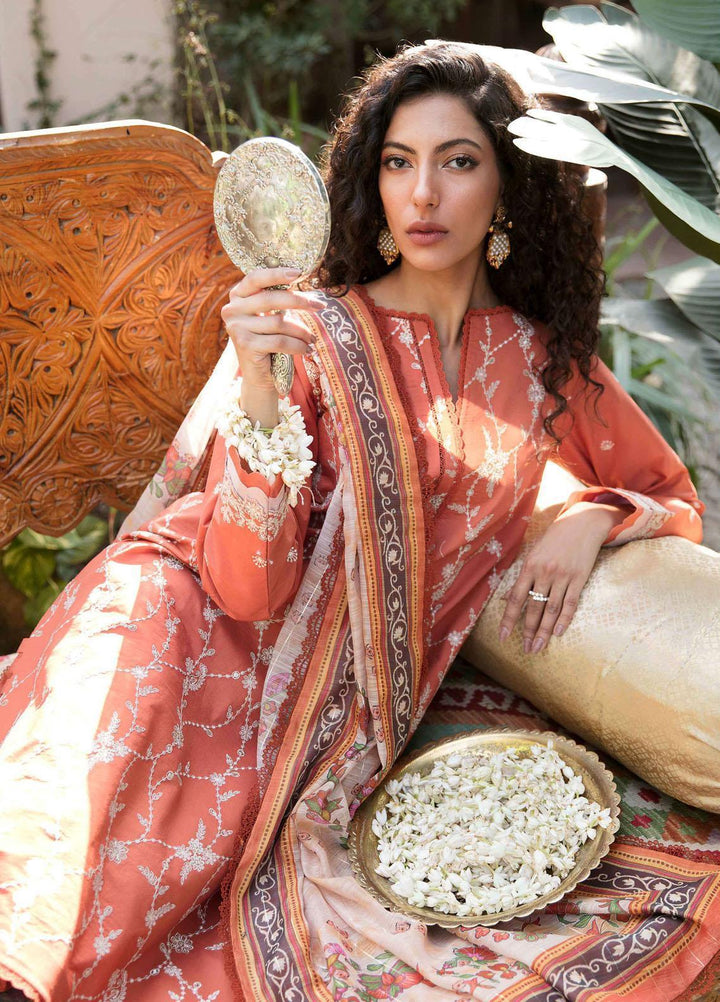 Afsanah By Seran Embroidered Lawn Suits Unstitched 3 Piece SRN23A D-15 Mehtab - Summer Collection