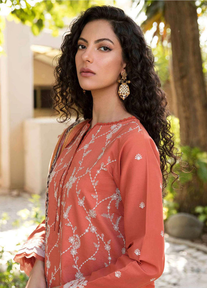 Afsanah By Seran Embroidered Lawn Suits Unstitched 3 Piece SRN23A D-15 Mehtab - Summer Collection