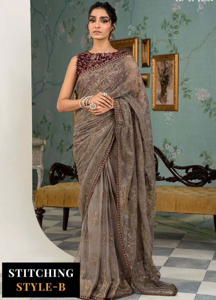 Afsanah by Zarif Embroidered  Suits Unstitched 3 Piece ZR25UF ZAF 01 Zohra - Formals Collection