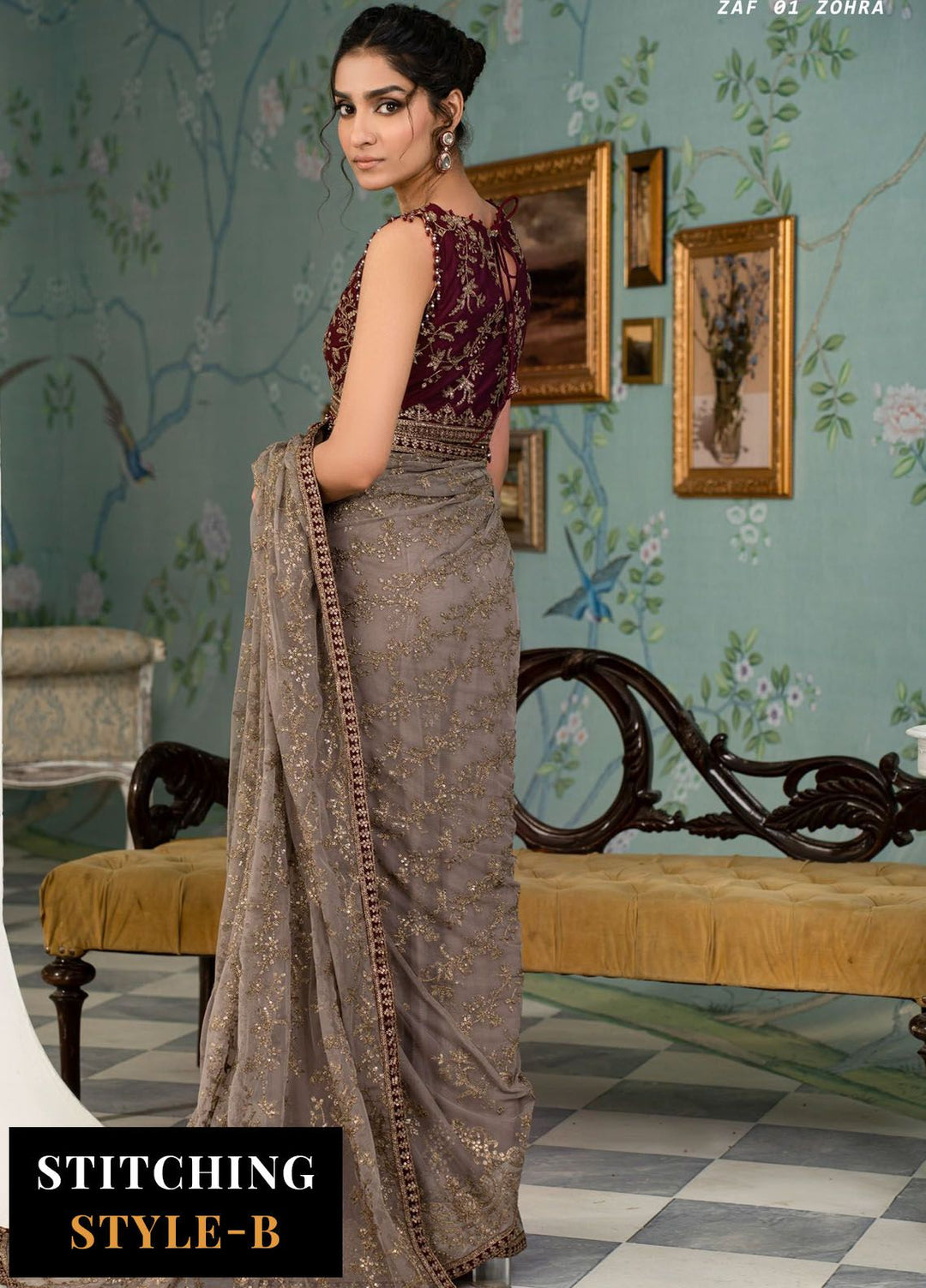 Afsanah by Zarif Embroidered  Suits Unstitched 3 Piece ZR25UF ZAF 01 Zohra - Formals Collection