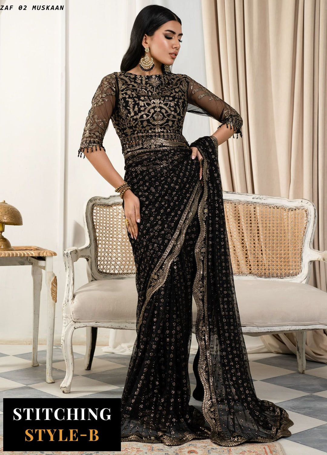 Afsanah by Zarif Embroidered  Suits Unstitched 3 Piece ZR25UF ZAF 02 Muskaan - Formals Collection