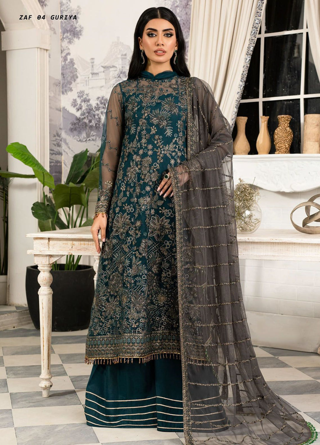 Afsanah by Zarif Embroidered  Suits Unstitched 3 Piece ZF24AF ZAF 04 Guriya - Formals Collection