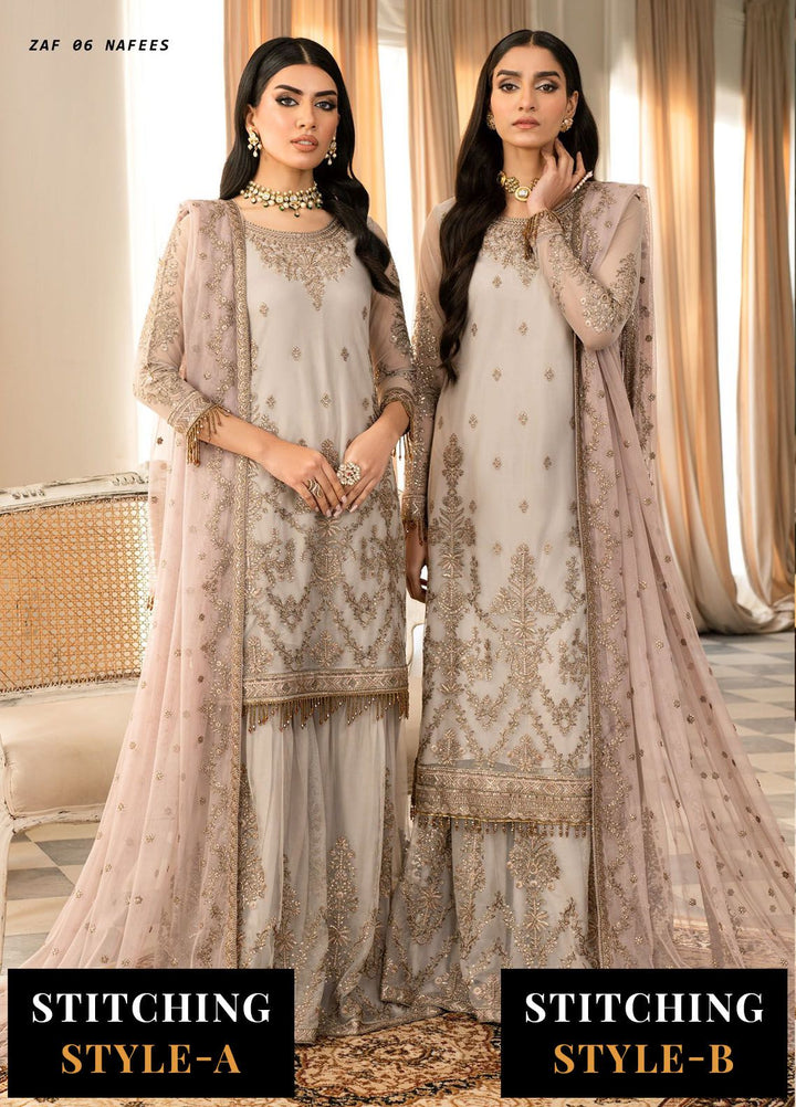 Afsanah by Zarif Embroidered  Suits Unstitched 3 Piece ZR25UF ZAF 06 Nafees - Formals Collection
