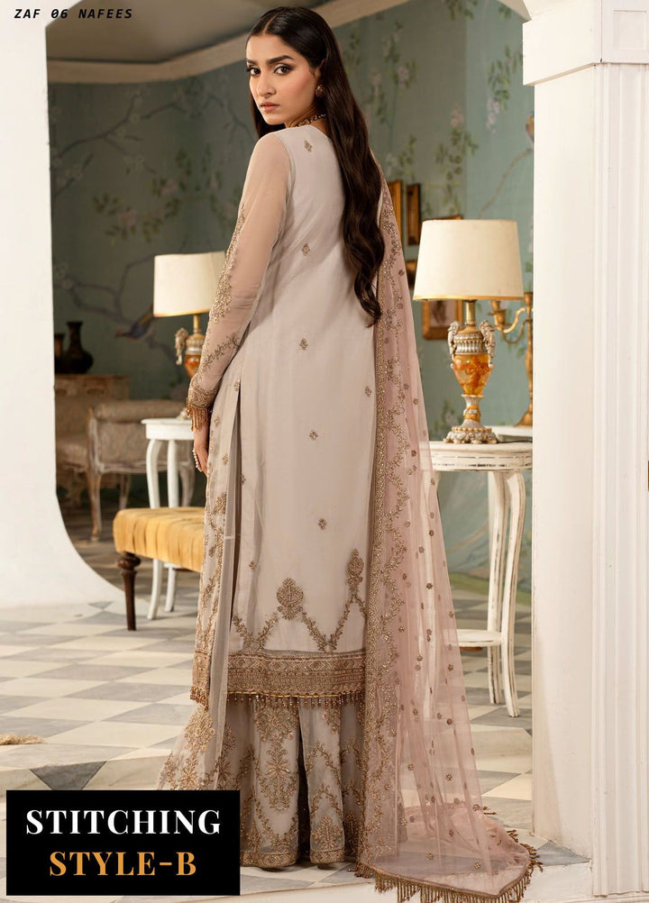 Afsanah by Zarif Embroidered  Suits Unstitched 3 Piece ZR25UF ZAF 06 Nafees - Formals Collection