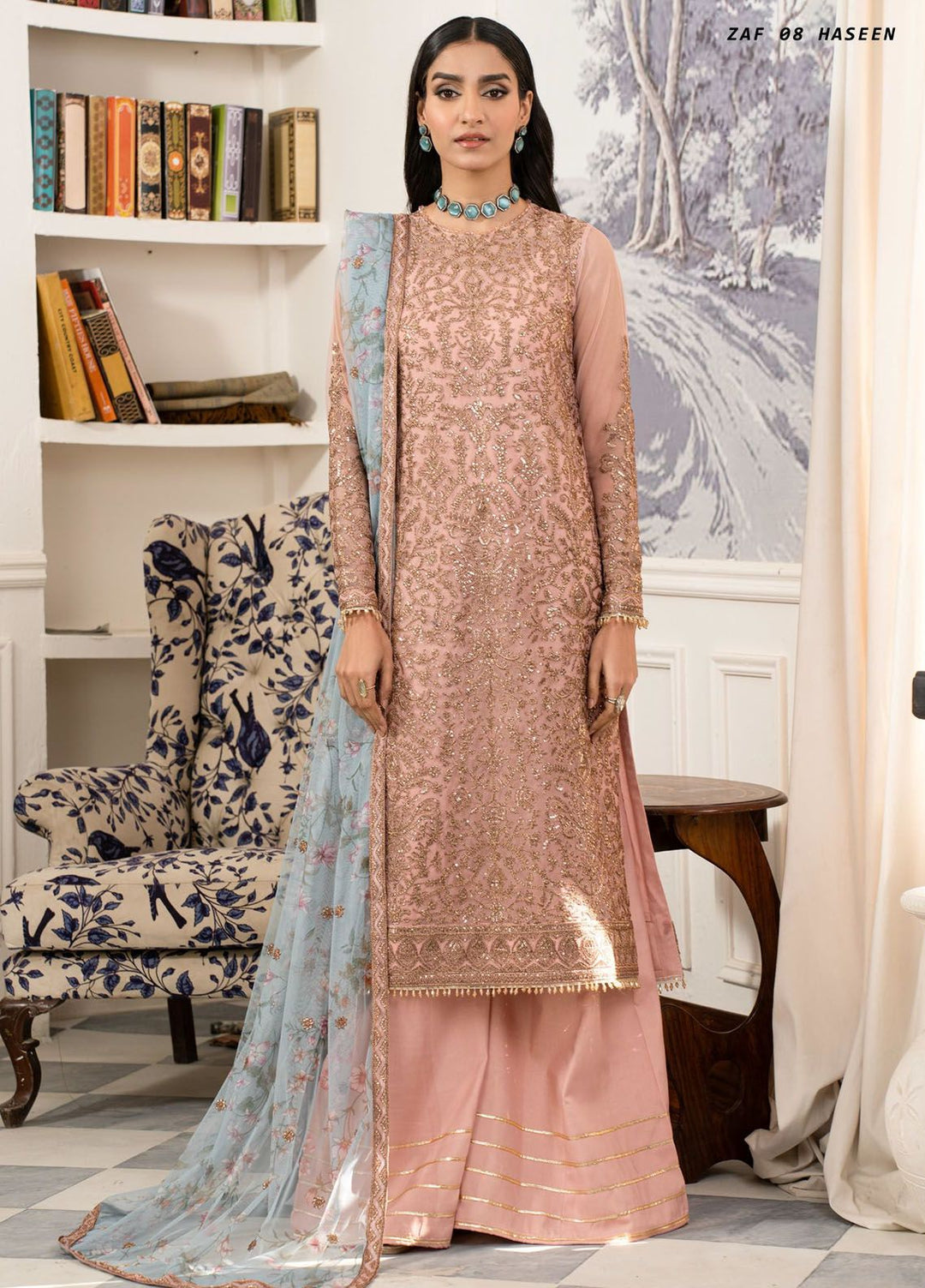 Afsanah by Zarif Embroidered  Suits Unstitched 3 Piece ZF24AF ZAF 08 Haseen - Formals Collection