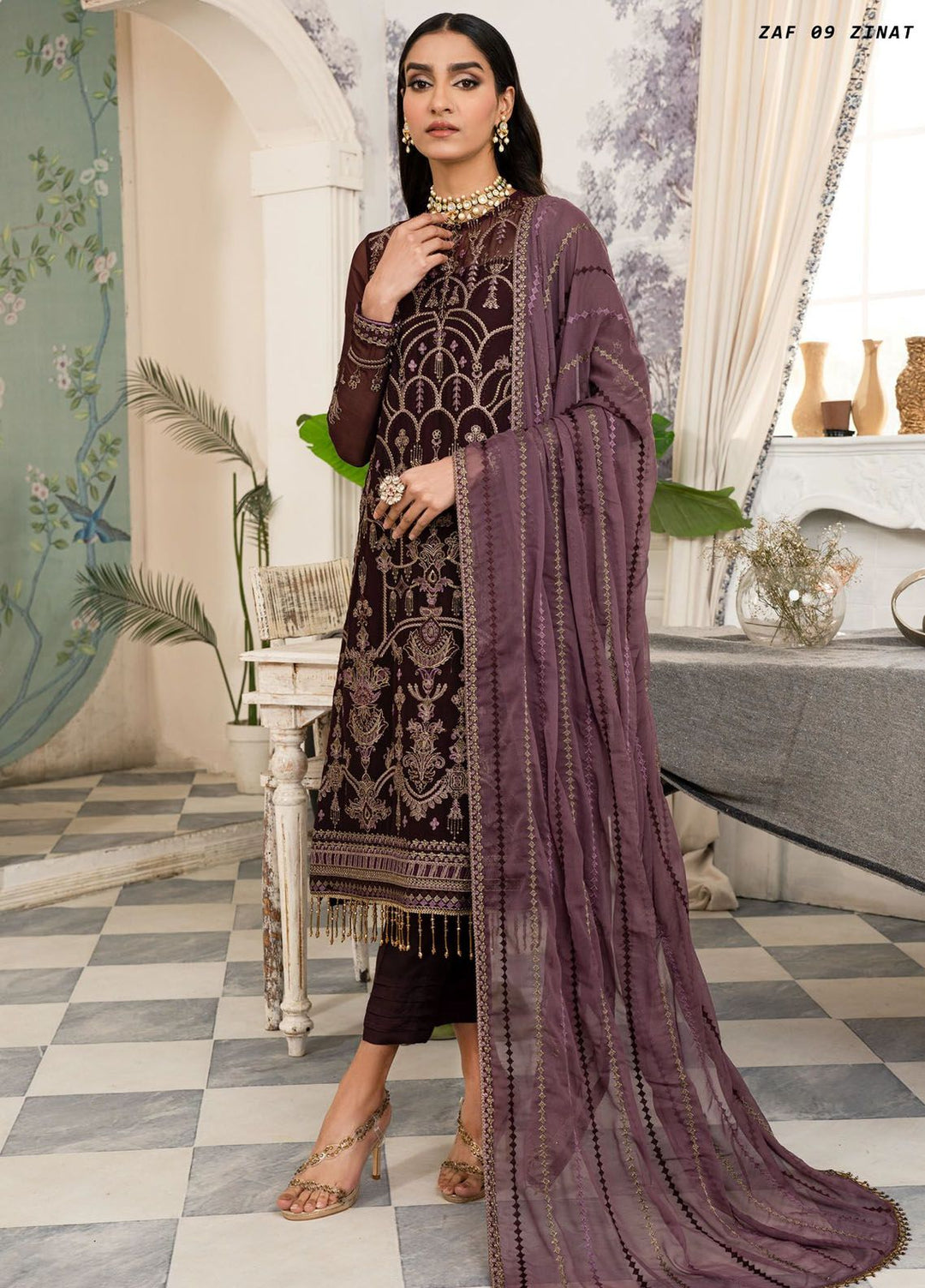 Afsanah by Zarif Embroidered  Suits Unstitched 3 Piece ZF24AF ZAF 09 Zinat - Formals Collection