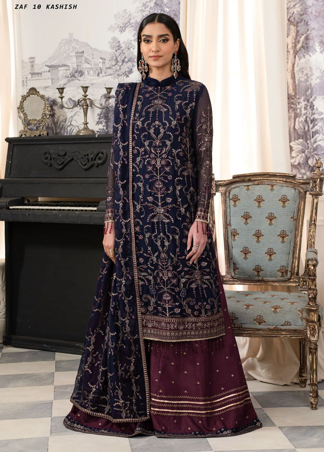 Afsanah by Zarif Embroidered  Suits Unstitched 3 Piece ZR25UF ZAF 10 Kashish - Formals Collection