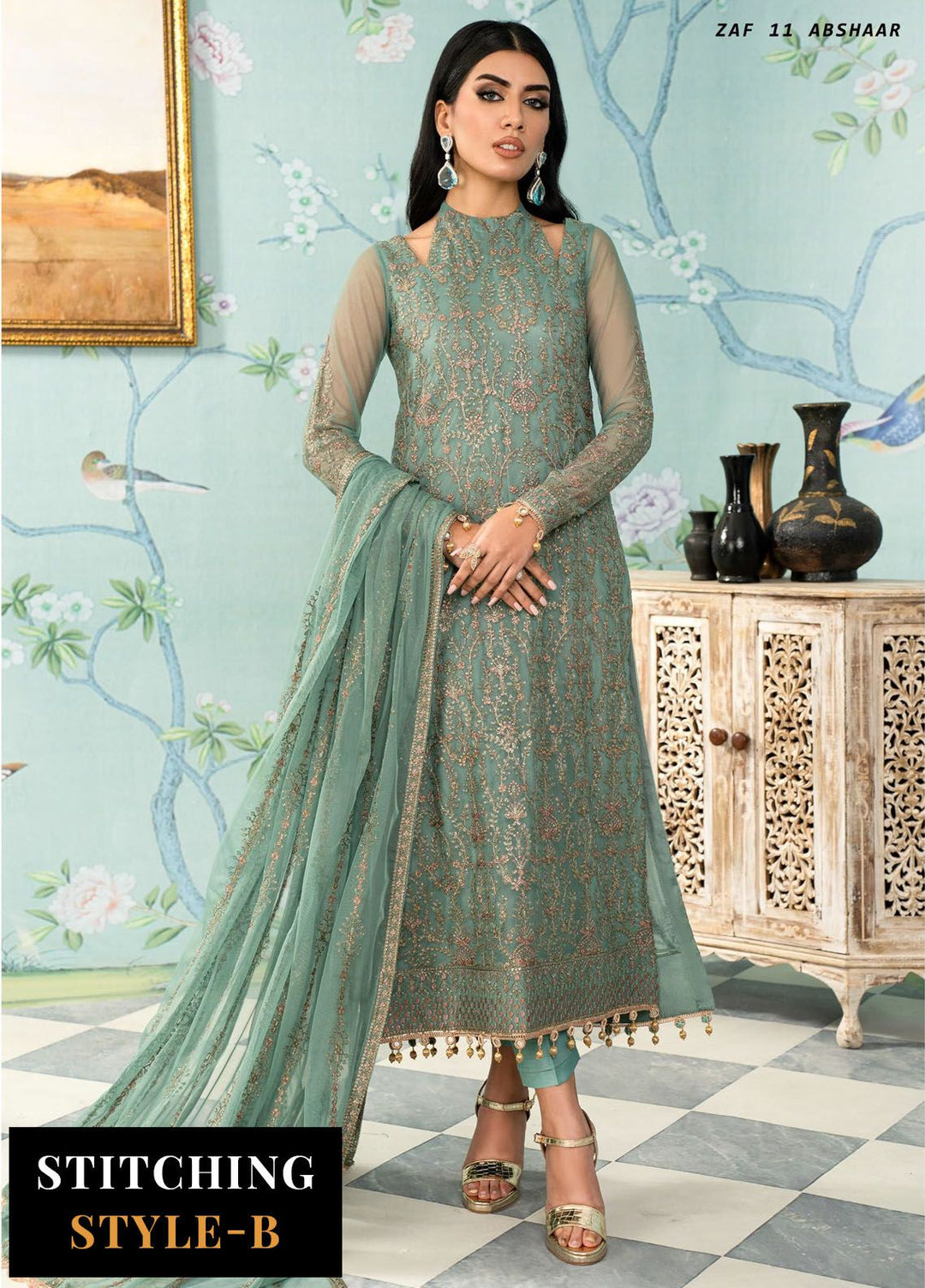 Afsanah by Zarif Embroidered  Suits Unstitched 3 Piece ZF24AF ZAF 11 Abshaar - Formals Collection