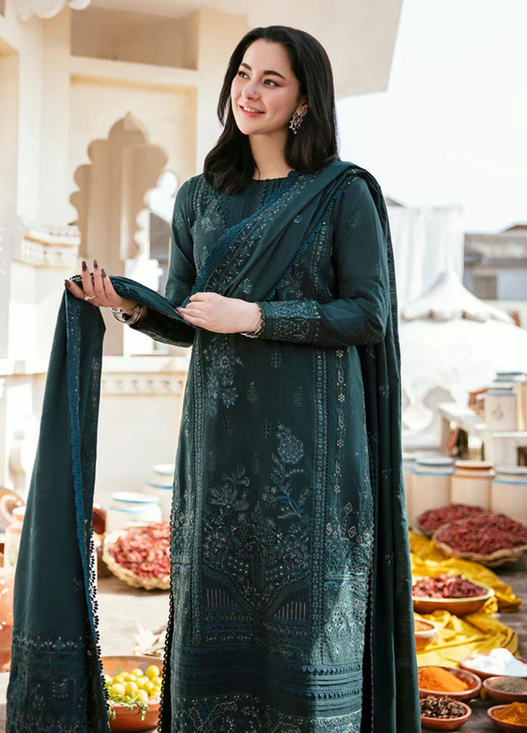 Afsanay By Florent Embroidered Khaddar Suits Unstitched 3 Piece FL23LCK FLK-1A - Winter Collection