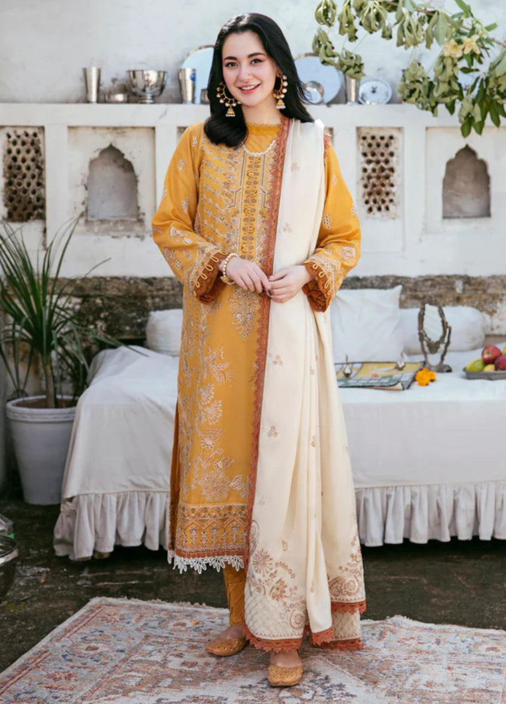 Afsanay By Florent Embroidered Khaddar Suits Unstitched 3 Piece FL23LCK FLK-2B - Winter Collection