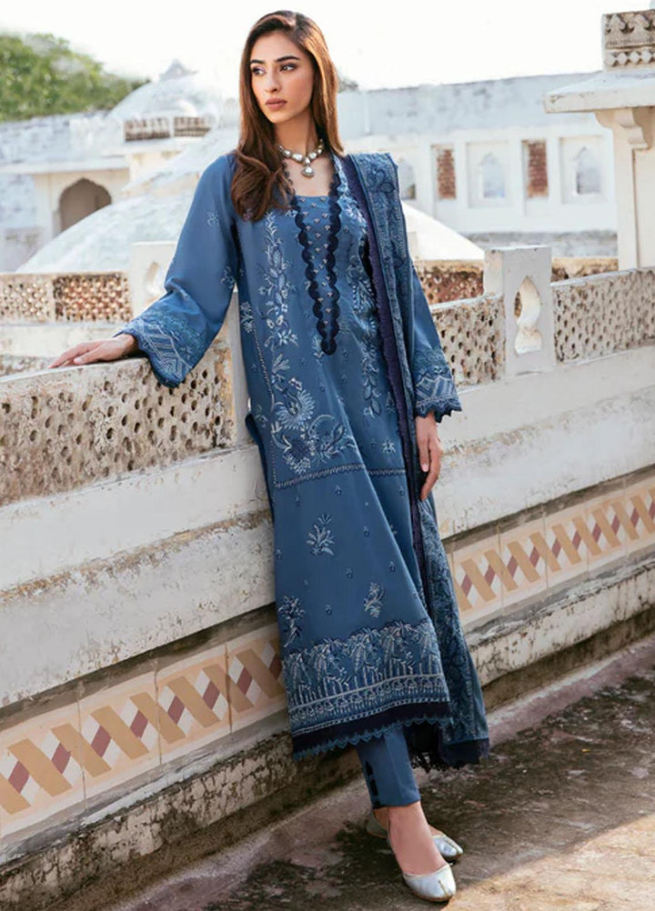Afsanay By Florent Embroidered Khaddar Suits Unstitched 3 Piece FL23LCK FLK-3B - Winter Collection
