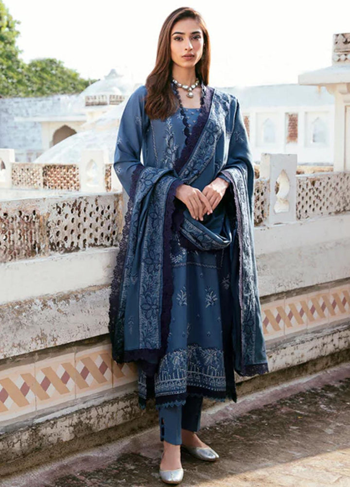 Afsanay By Florent Embroidered Khaddar Suits Unstitched 3 Piece FL23LCK FLK-3B - Winter Collection