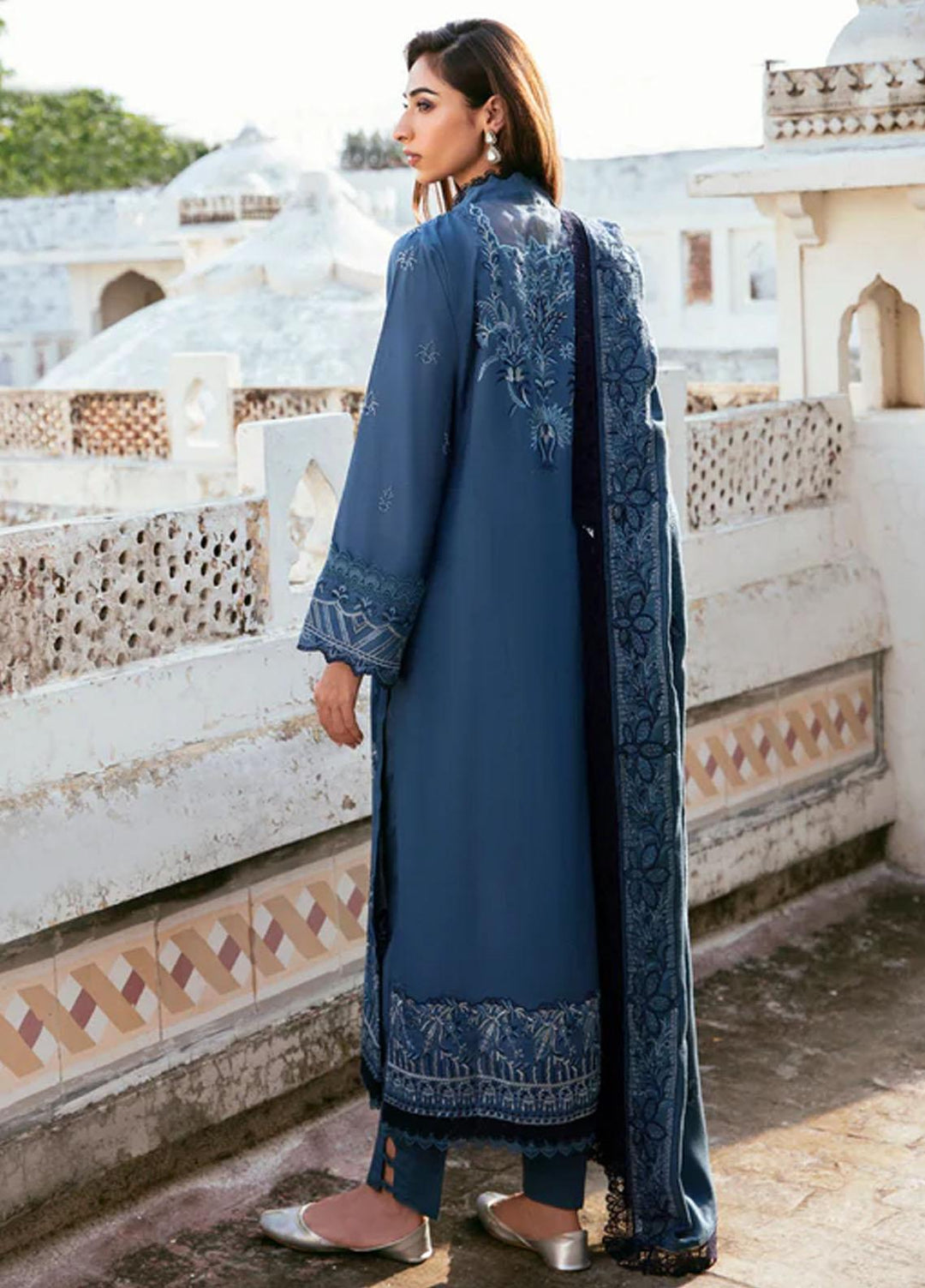 Afsanay By Florent Embroidered Khaddar Suits Unstitched 3 Piece FL23LCK FLK-3B - Winter Collection