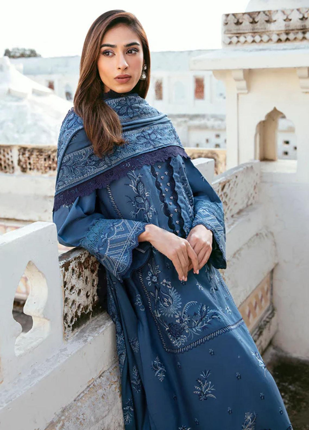 Afsanay By Florent Embroidered Khaddar Suits Unstitched 3 Piece FL23LCK FLK-3B - Winter Collection