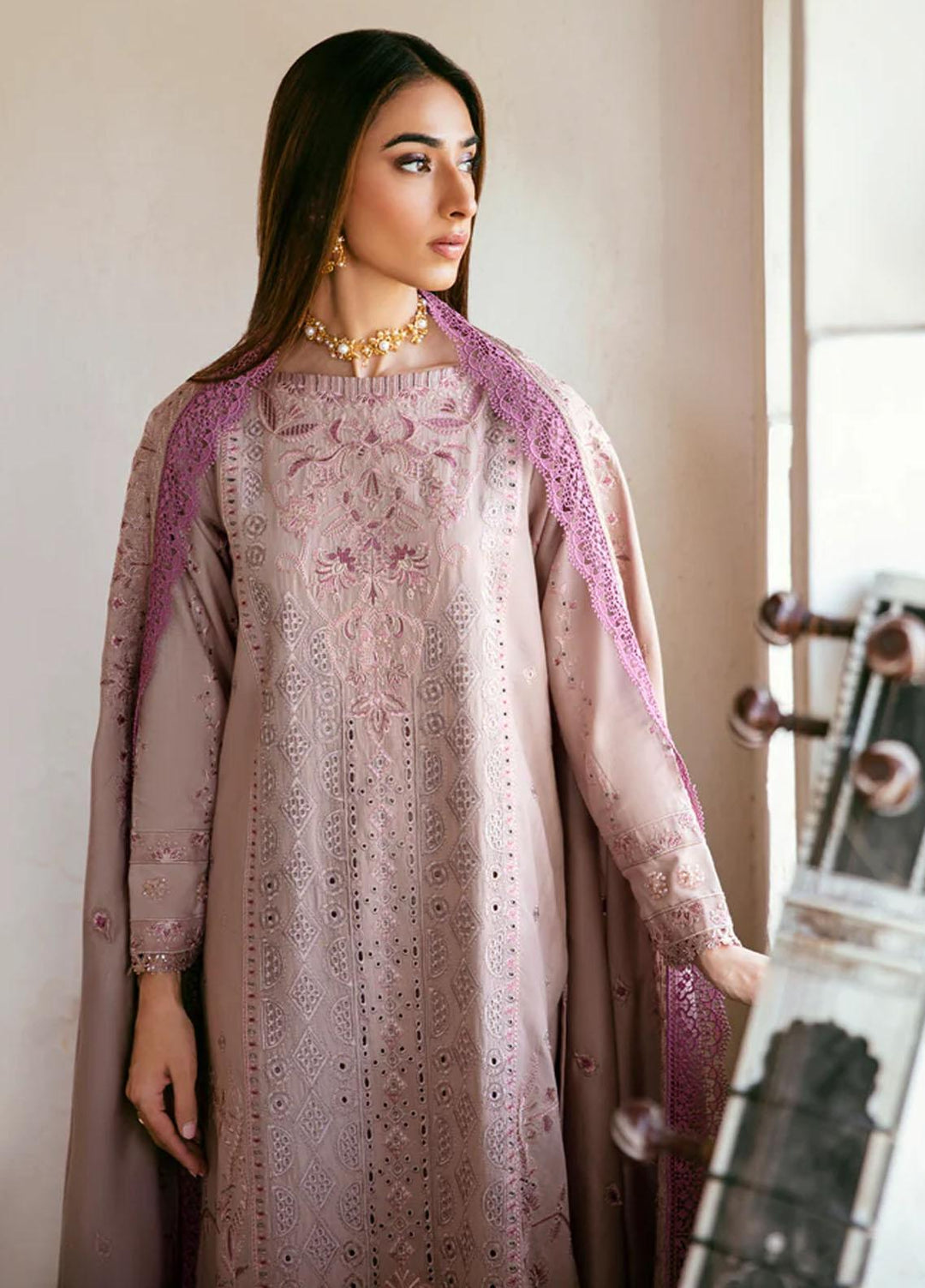 Afsanay By Florent Embroidered Khaddar Suits Unstitched 3 Piece FL23LCK FLK-4A - Winter Collection
