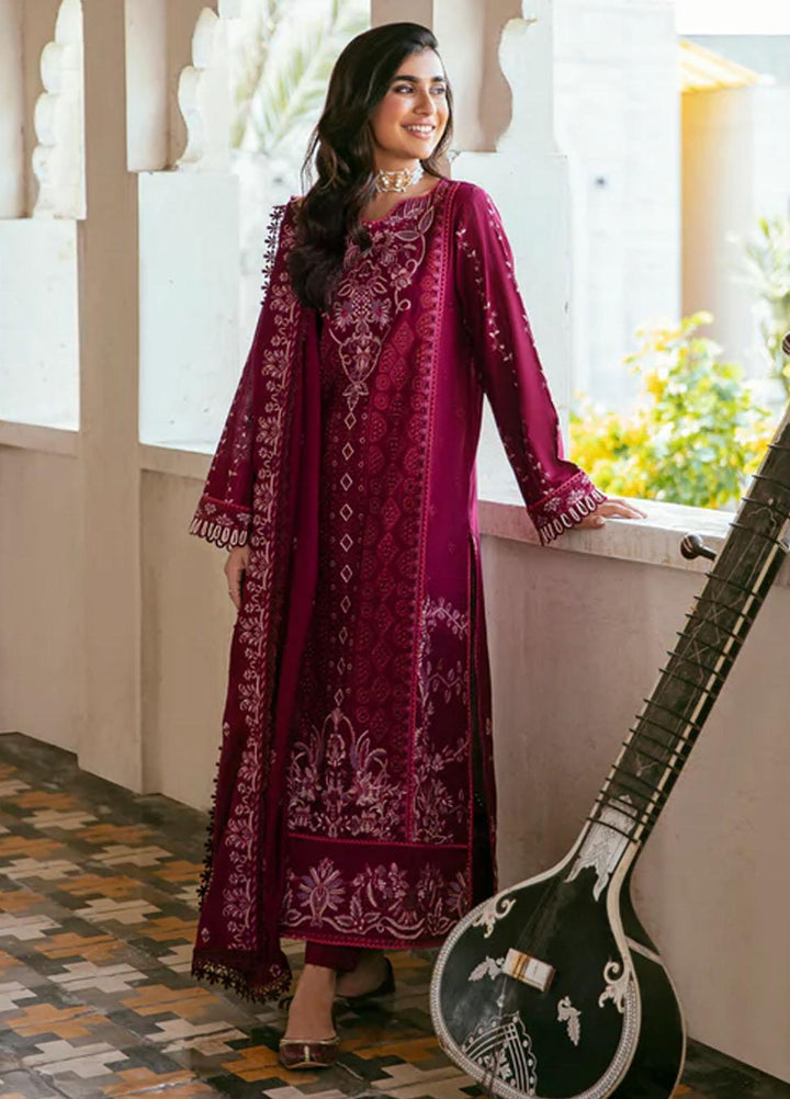 Afsanay By Florent Embroidered Khaddar Suits Unstitched 3 Piece FL23LCK FLK-4B - Winter Collection
