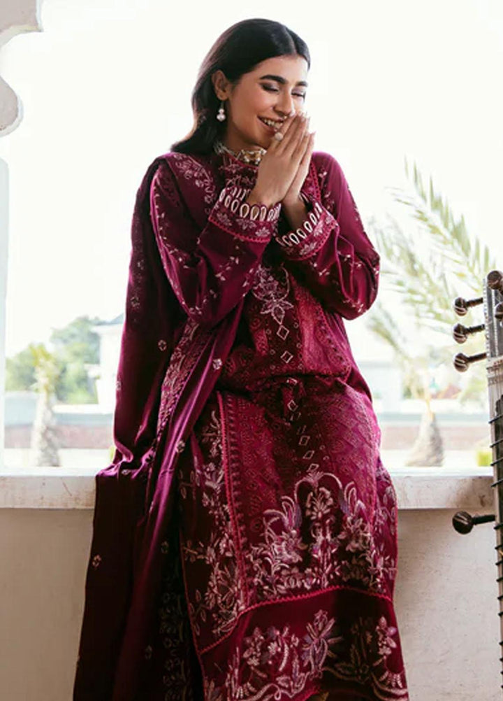 Afsanay By Florent Embroidered Khaddar Suits Unstitched 3 Piece FL23LCK FLK-4B - Winter Collection