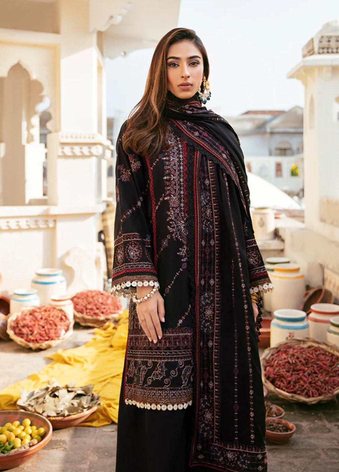 Afsanay By Florent Embroidered Khaddar Suits Unstitched 3 Piece FL23LCK FLK-6A - Winter Collection