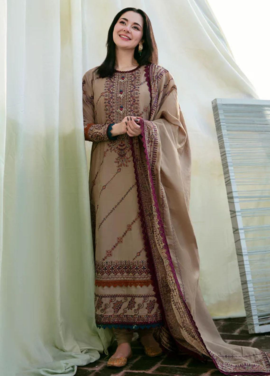 Afsanay By Florent Embroidered Khaddar Suits Unstitched 3 Piece FL23LCK FLK-6B - Winter Collection