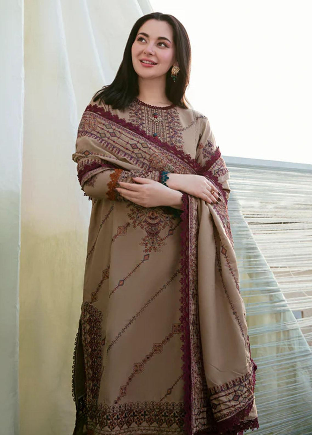 Afsanay By Florent Embroidered Khaddar Suits Unstitched 3 Piece FL23LCK FLK-6B - Winter Collection