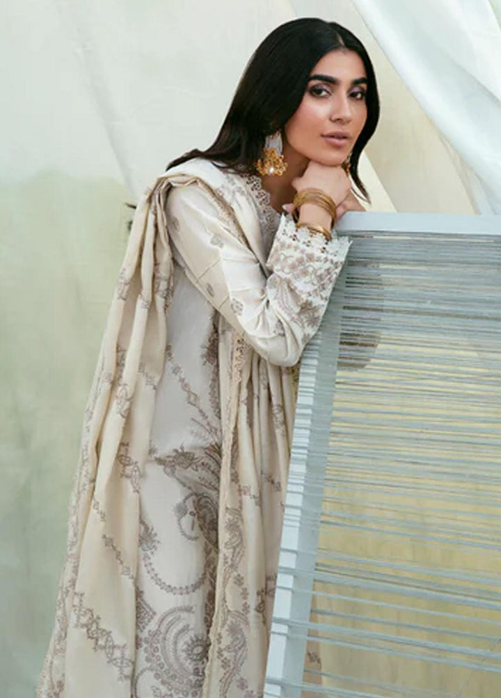 Afsanay By Florent Embroidered Khaddar Suits Unstitched 3 Piece FL23LCK FLK-7A - Winter Collection