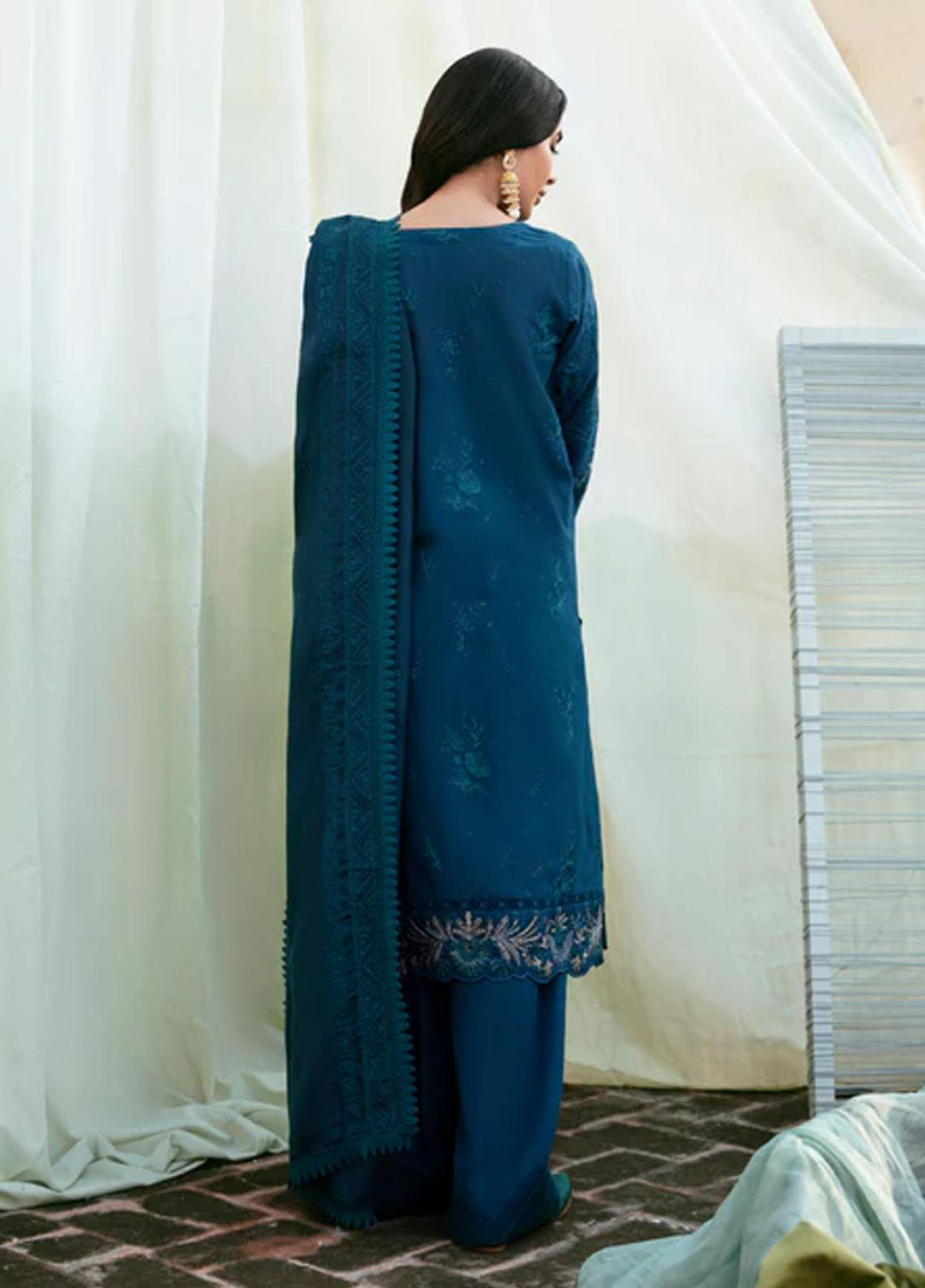 Afsanay By Florent Embroidered Khaddar Suits Unstitched 3 Piece FL23LCK FLK-8A - Winter Collection
