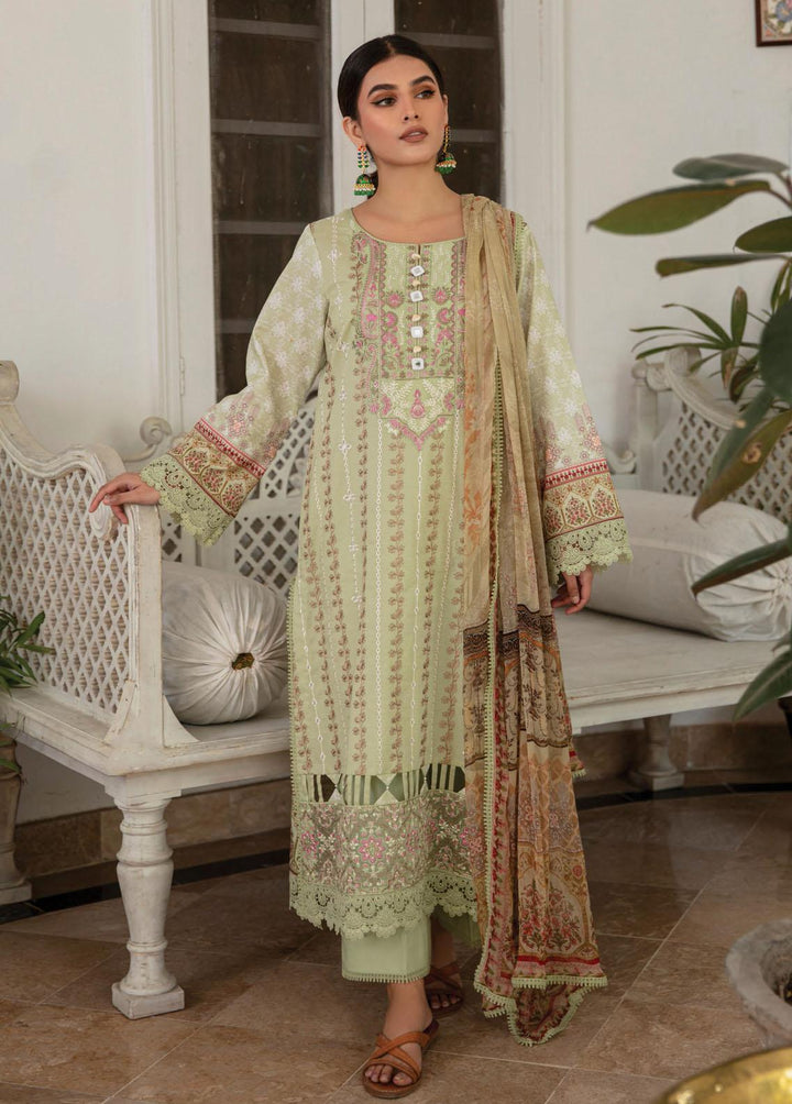 Afsaneh By Aabyaan Embroidered Lawn Suits Unstitched 3 Piece ABY23A AL-03 Wahima - Luxury Collection