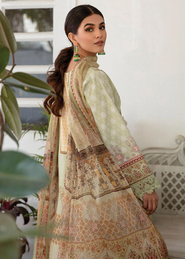 Afsaneh By Aabyaan Embroidered Lawn Suits Unstitched 3 Piece ABY23A AL-03 Wahima - Luxury Collection