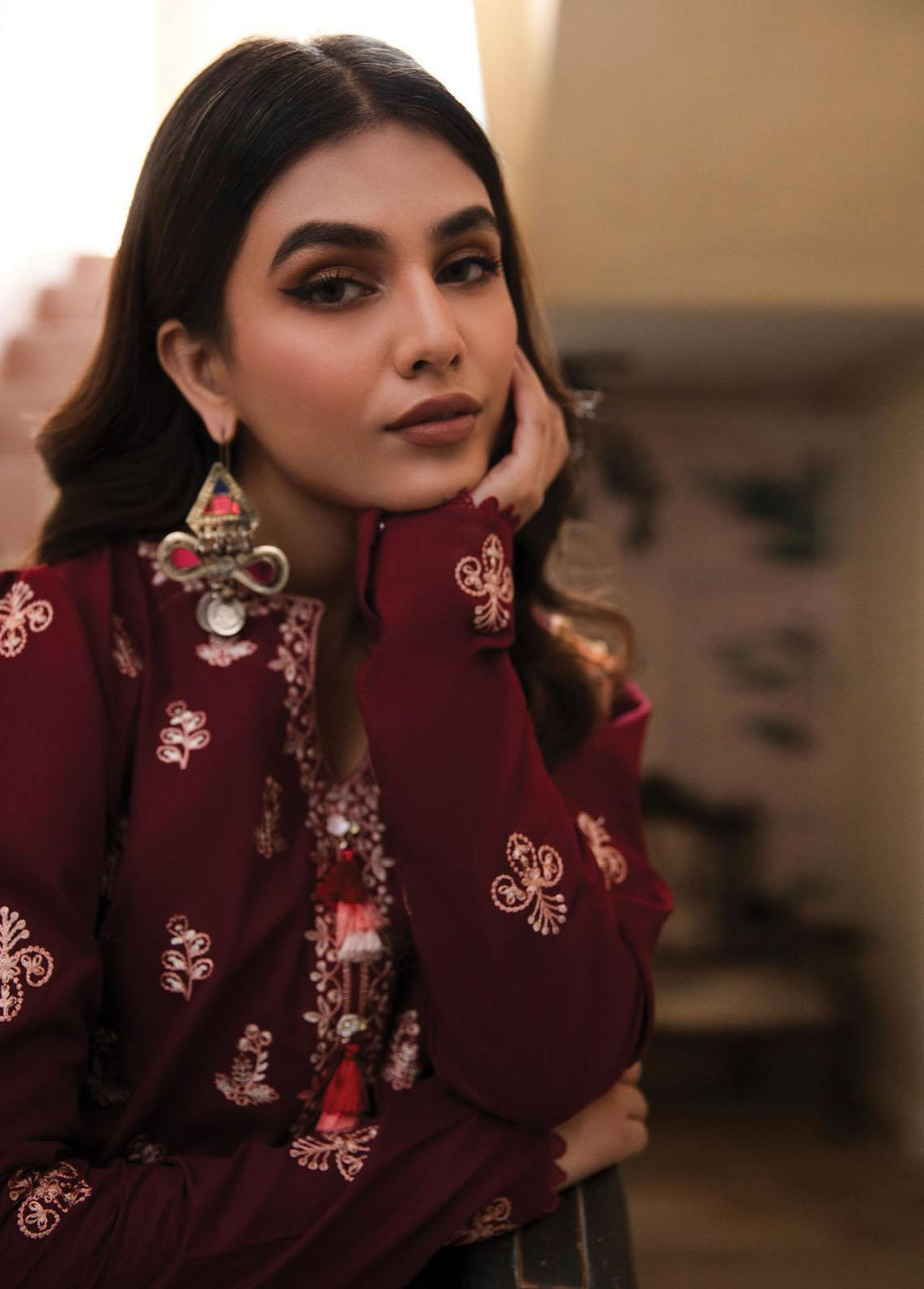 Afsaneh By Aabyaan Embroidered Lawn Suits Unstitched 3 Piece ABY23A AL-04 Gulaal - Luxury Collection
