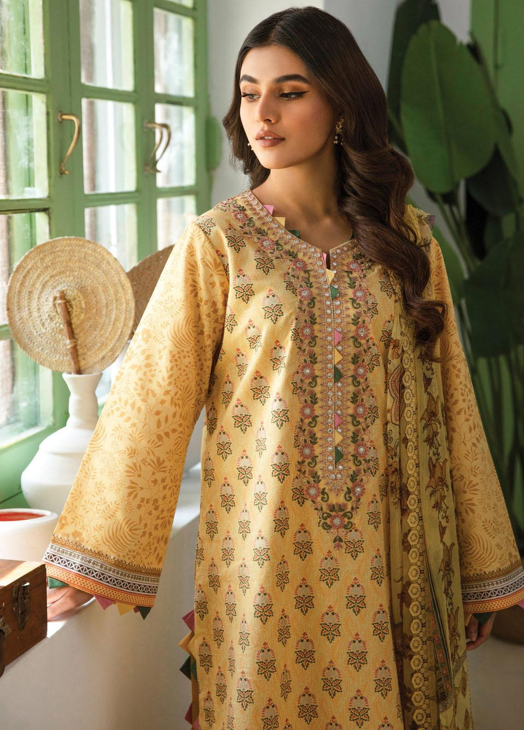 Afsaneh By Aabyaan Embroidered Lawn Suits Unstitched 3 Piece ABY23A AL-05 Rawa - Luxury Collection