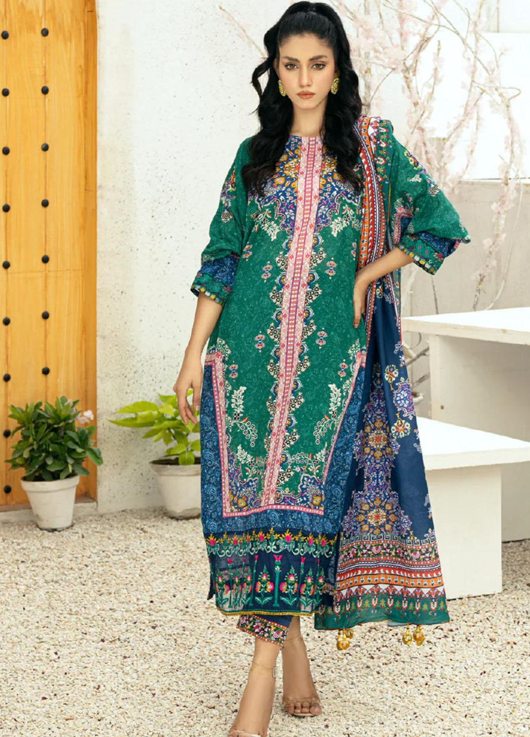 Afsaneh By AY Textile Embroidered Lawn Suits Unstitched 3 Piece AYT24A AY-016 - Spring / Summer Collection
