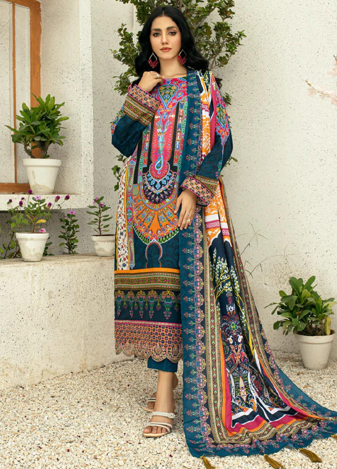 Afsaneh By AY Textile Embroidered Lawn Suits Unstitched 3 Piece AYT24A AY-018 - Spring / Summer Collection