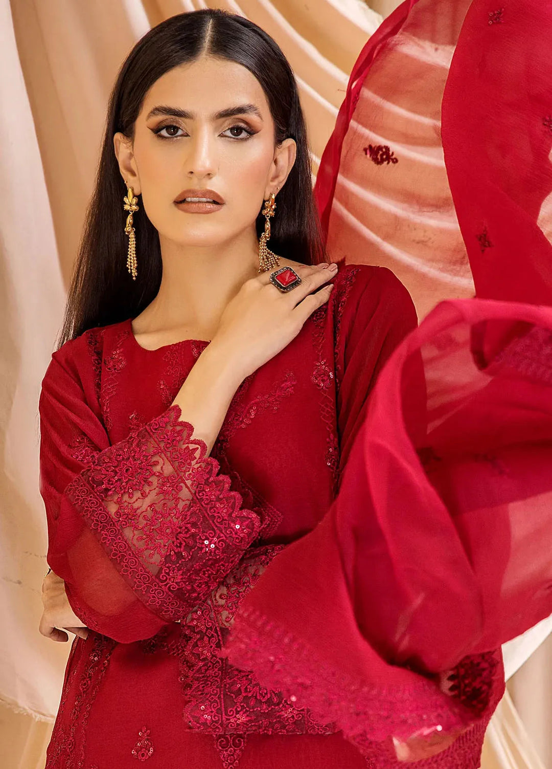 Afsaneh By Retro Pret Embroidered Chiffon 3 Piece Suit RAF02