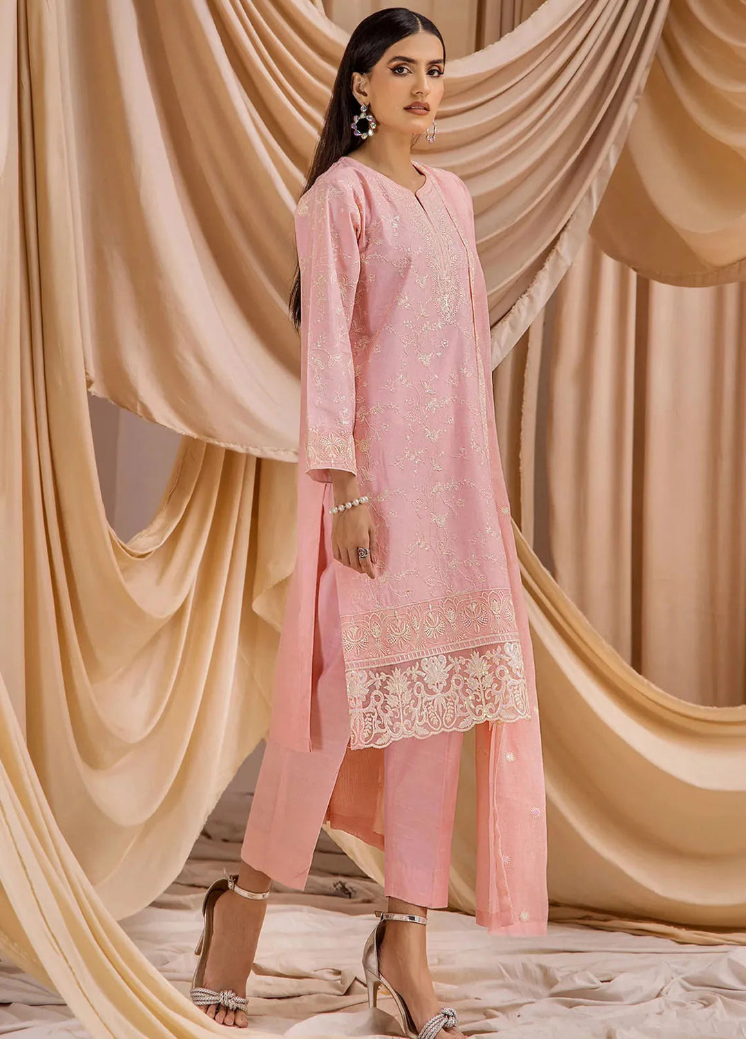Afsaneh By Retro Pret Embroidered Cotton Net 3 Piece Suit RAF03