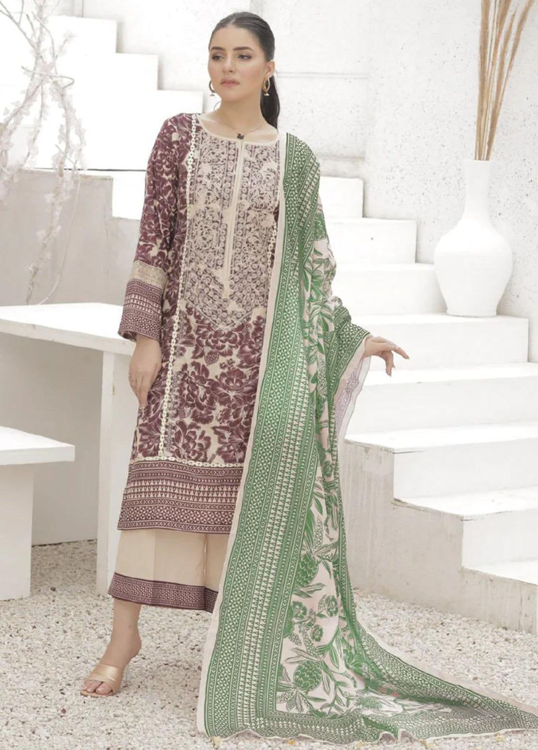 Afsaneh By AY Textile Embroidered Lawn Suits Unstitched 3 Piece AYT24A AY-021 - Spring / Summer Collection
