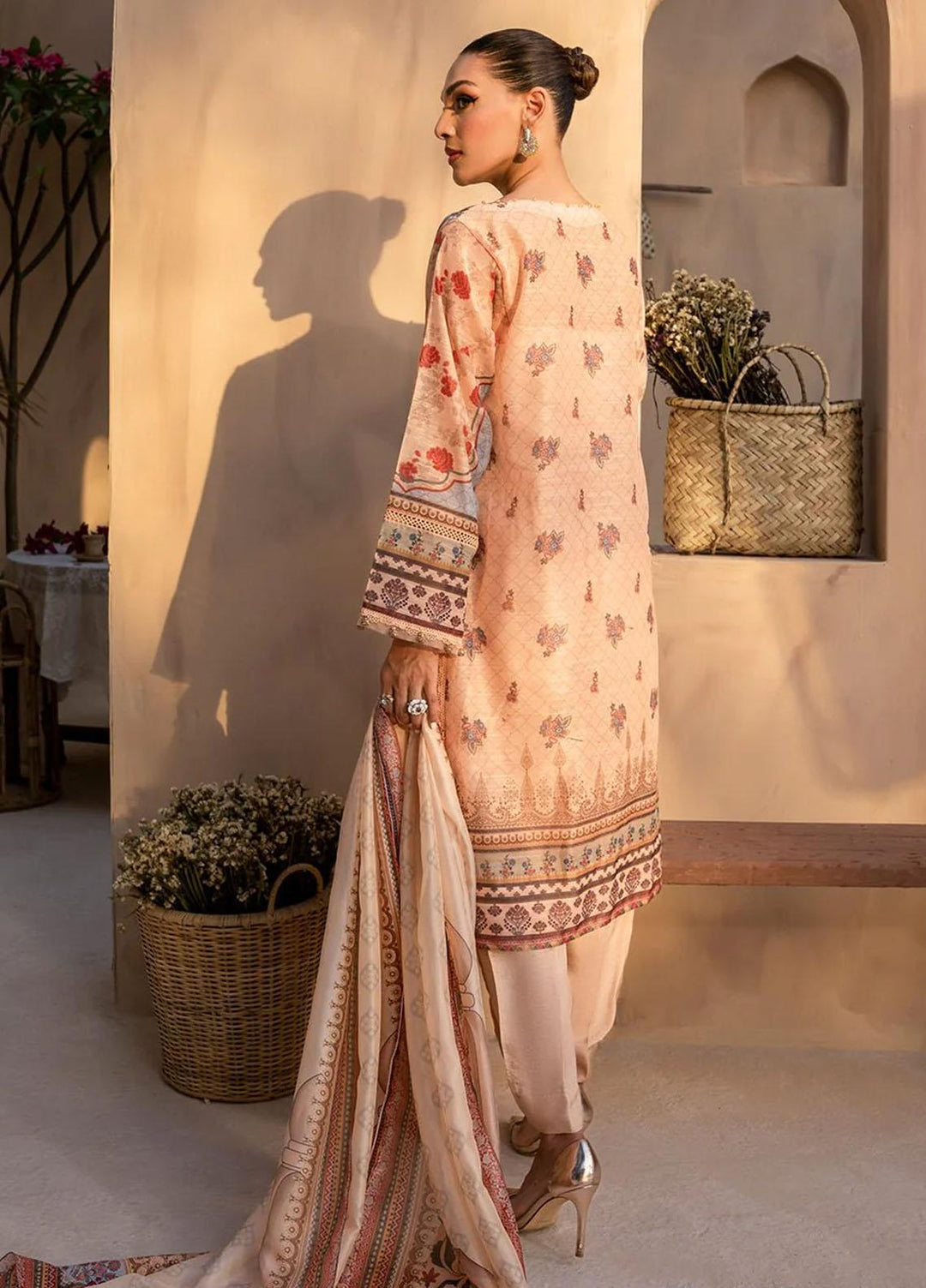 Afshan By Zoya & Fatima Embroidered Monark Suits Unstitched 4 Piece ZOF23A Ayezel - Eid Collection