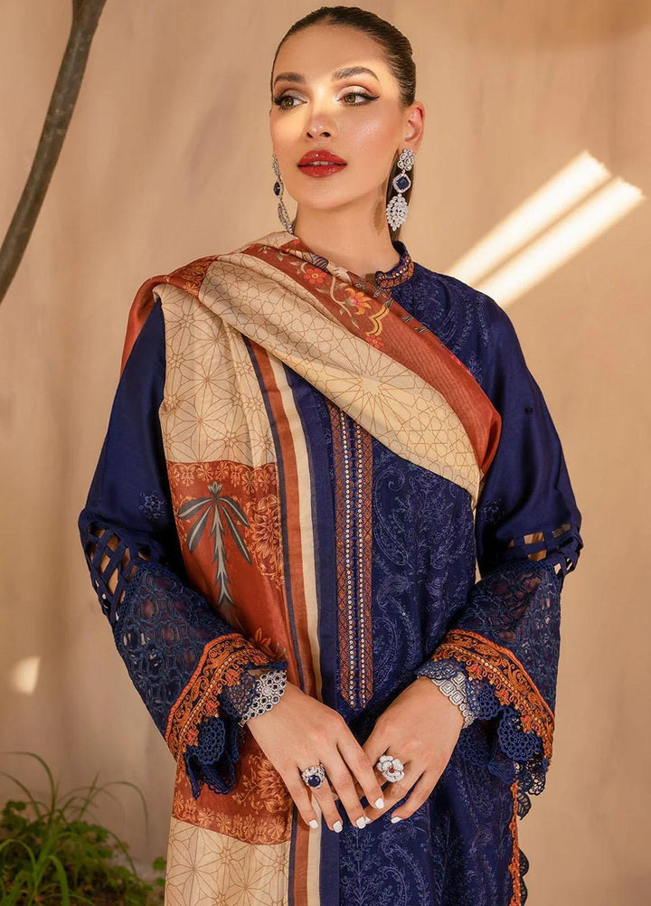 Afshan By Zoya & Fatima Embroidered Organza  Suits Unstitched 3 Piece ZOF23A Zohra - Eid Collection