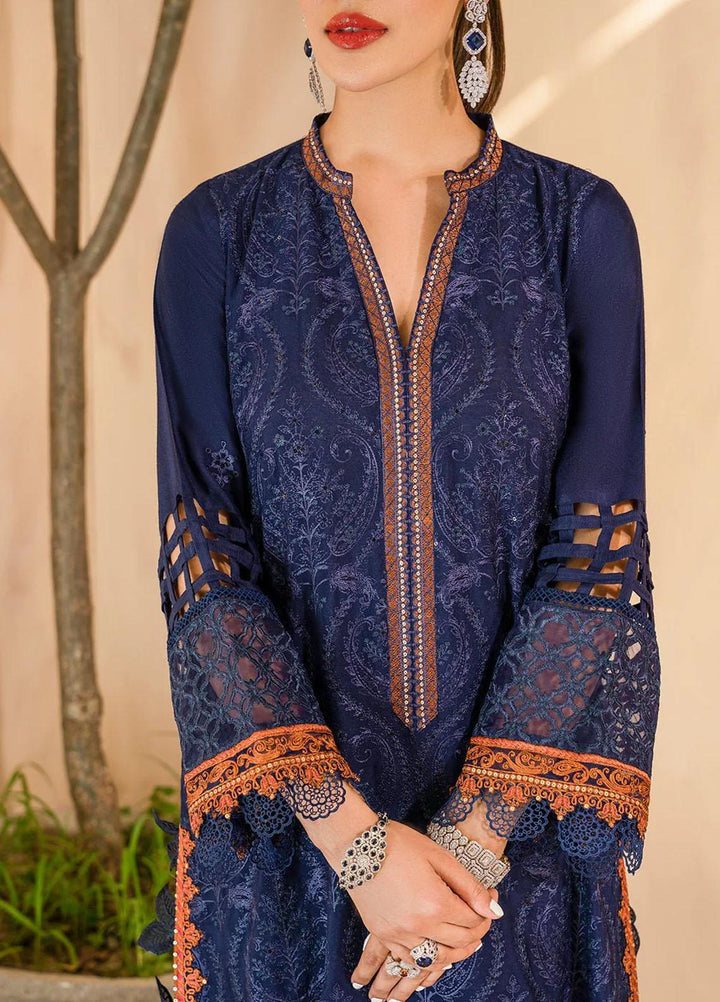 Afshan By Zoya & Fatima Embroidered Organza  Suits Unstitched 3 Piece ZOF23A Zohra - Eid Collection