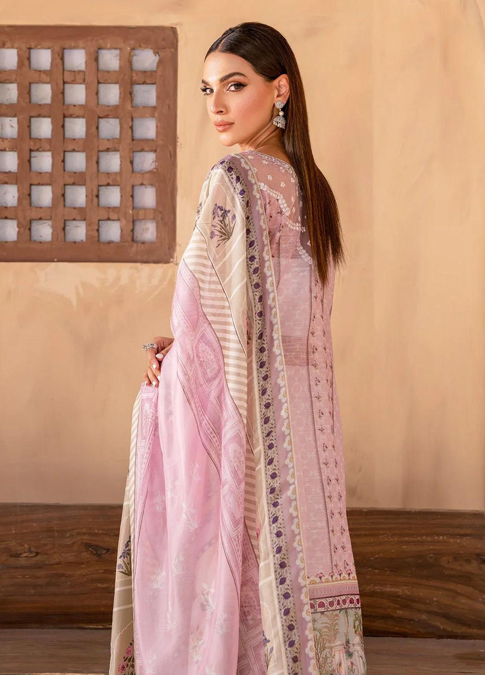 Afshan By Zoya & Fatima Embroidered Monark Suits Unstitched 4 Piece ZOF23A Nyla - Eid Collection